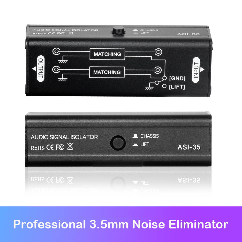 Audio Ground Loop Isolator 3.5Mm Rca - แบบพกพา 3.5 มม.AUX GROUND LOOP Isolator