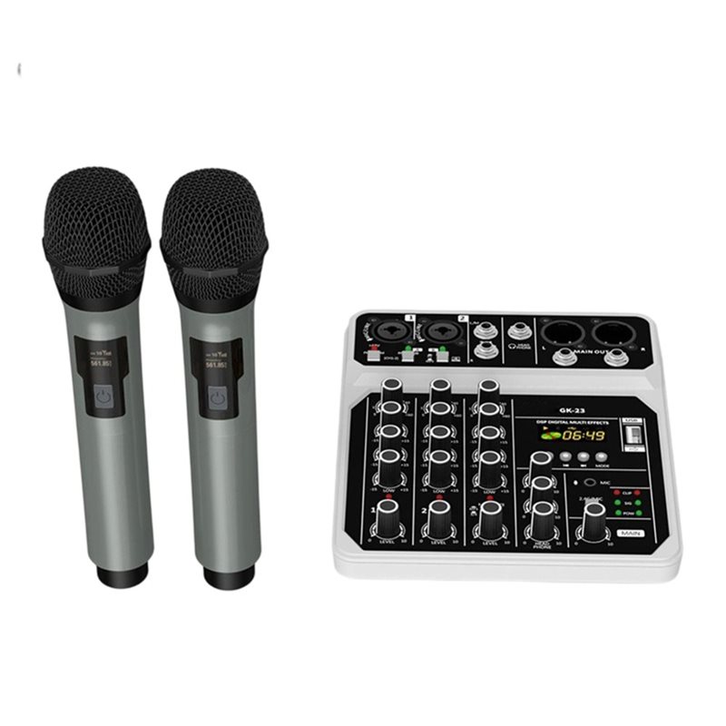Audio Mixer 4 Channel Usb Bluetooth Pc - [B24B!】 ไมโครโฟนไร้สายบลูทูธ USB 4-Channel Audio Mixer