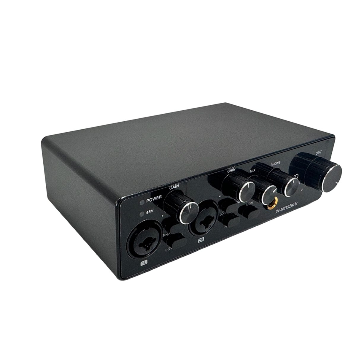 Studio Audio Interface With 48V Phantom - การ์ดเสียงดิจิตอลระดับมืออาชีพ อินเทอร์เฟซเสียง USB พร้อมพลังงาน Phantom 48v