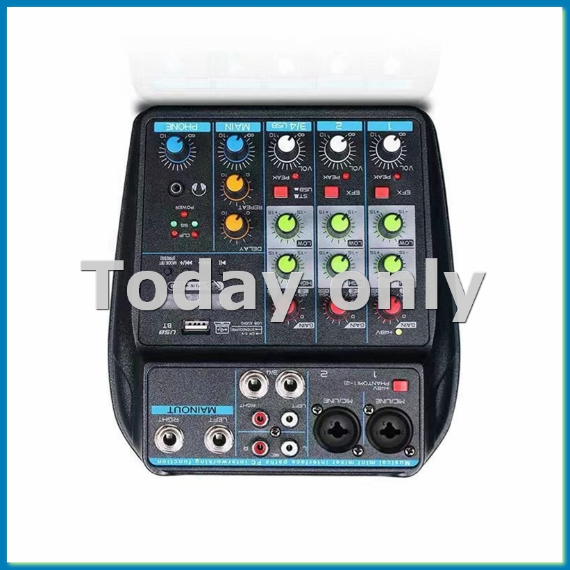 Audio Mixer 4 Channel Usb Bluetooth Pc - มิกเซอร์เสียง USB ระดับมืออาชีพ 4 ช่องสัญญาณ พร้อมบลูทูธ