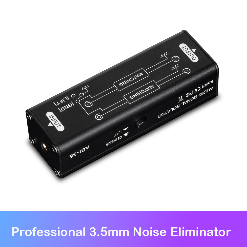 Audio Ground Loop Isolator 3.5Mm Rca - แบบพกพา 3.5 มม.AUX GROUND LOOP Isolator