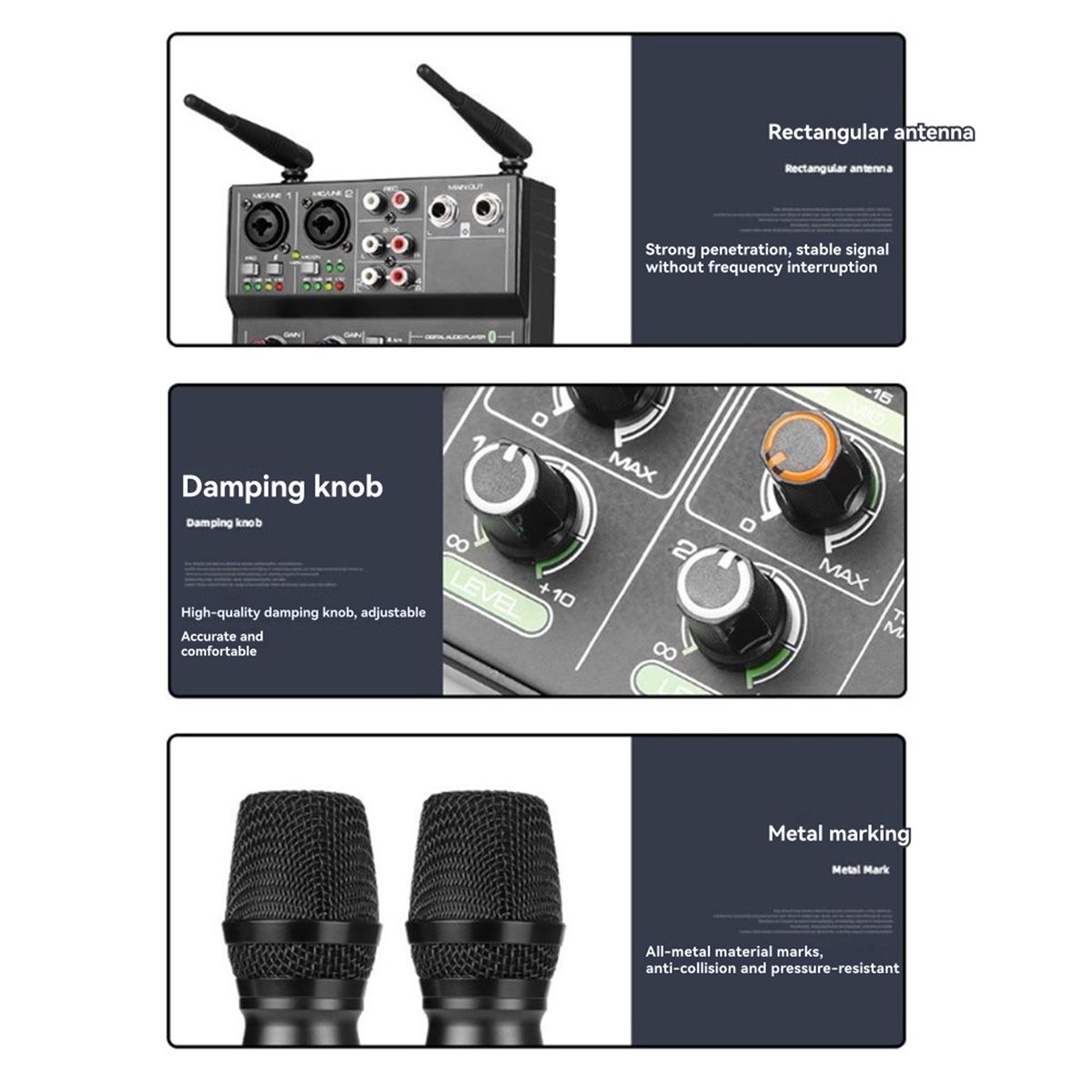 Audio Mixer 4 Channel Usb Bluetooth Pc - มิกเซอร์เสียง 4 ช่อง พร้อมไมโครโฟนไร้สาย บลูทูธ รีเวิร์บ