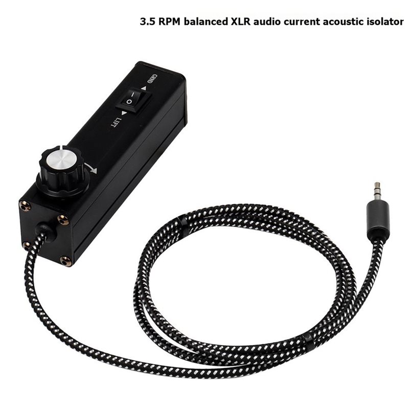 Audio Ground Loop Isolator 3.5Mm Rca - AA60 อุปกรณ์ตัดสัญญาณรบกวนเสียงแบบสเตอริโอ 3.5 มม. ไปยัง XLR