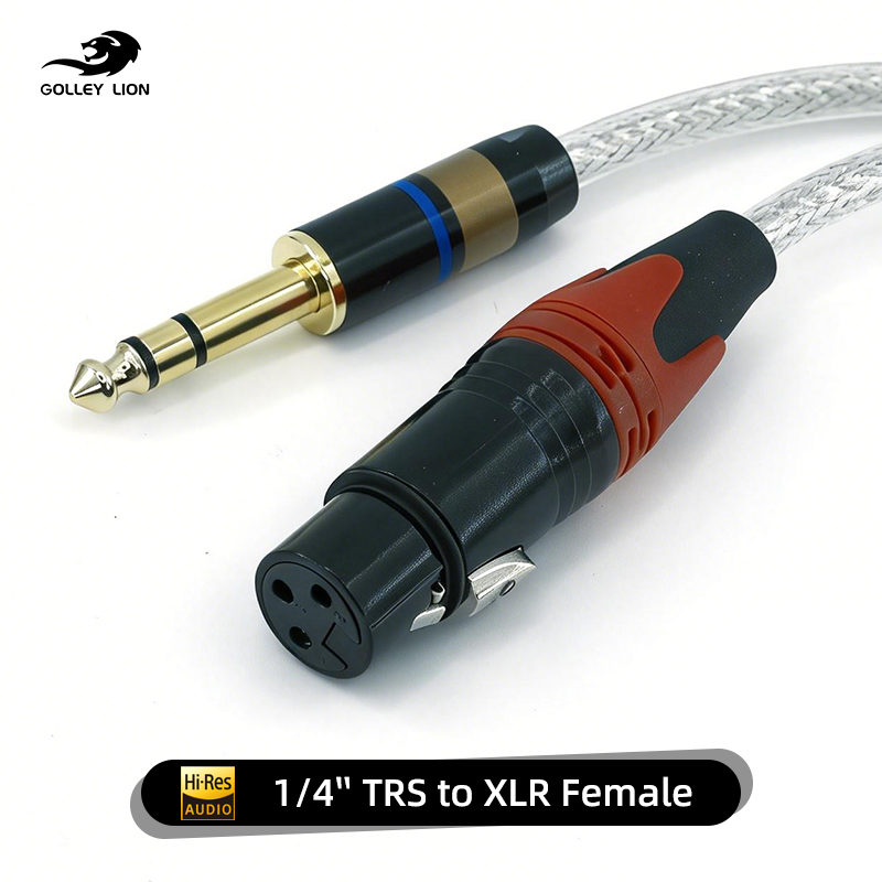 Xlr To 6.35Mm Balanced Audio Cable Patch - สายเชื่อมต่อสัญญาณบาลานซ์ GOLLEY LION XLR ตัวเมีย ถึง
