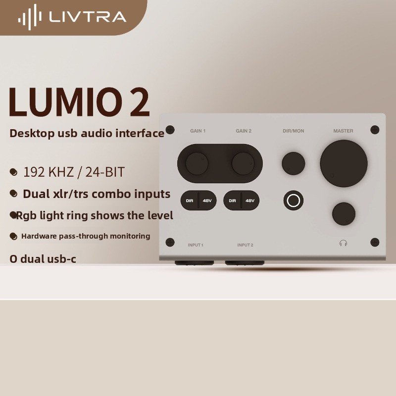 LIVTRA LUMIO 2 อินเทอร์เฟซเสีย - Usb Audio Interface 2 In 2 Out 24Bit บทวิจารณ์และราคา