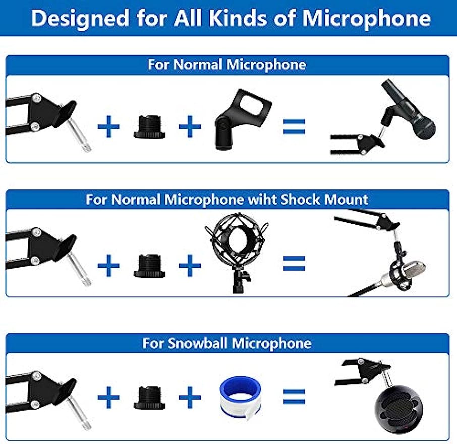 ขาตั้งไมโครโฟนแบบปรับได้สำหรับ - Recording Studio Broadcast Boom Arm บทวิจารณ์และราคา