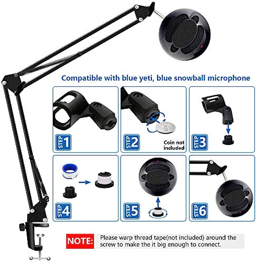 ขาตั้งไมโครโฟนแบบปรับได้สำหรับ - Recording Studio Broadcast Boom Arm บทวิจารณ์และราคา