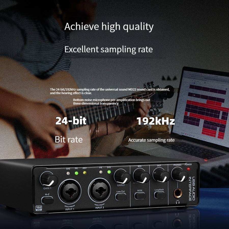 อินเทอร์เฟซเสียง USB ระดับมืออ - Studio Audio Interface With 48V Phantom บทวิจารณ์และราคา