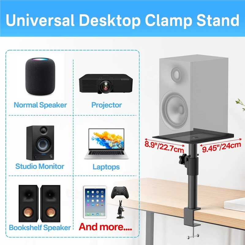 ขาตั้งลำโพงแบบหนีบระดับสตูดิโอ - Studio Monitor Speaker Stands Desktop บทวิจารณ์และราคา