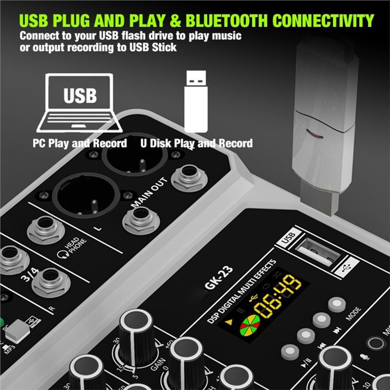 ไมโครโฟนไร้สาย T23C พร้อมมิกเซ - Audio Mixer 4 Channel Usb Bluetooth Pc บทวิจารณ์และราคา