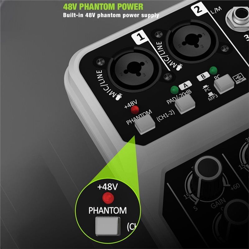 ไมโครโฟนไร้สาย T23C พร้อมมิกเซ - Audio Mixer 4 Channel Usb Bluetooth Pc บทวิจารณ์และราคา