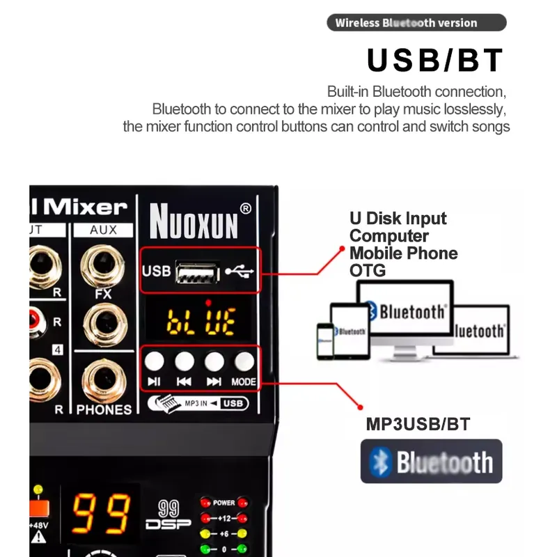 เครื่องผสมเสียง บอร์ดเสียง คอน - Studio Audio Interface With 48V Phantom บทวิจารณ์และราคา
