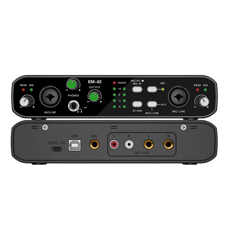 ใช้ได้กับไมโครโฟนพรีแอมป์และอิ - Studio Audio Interface With 48V Phantom บทวิจารณ์และราคา