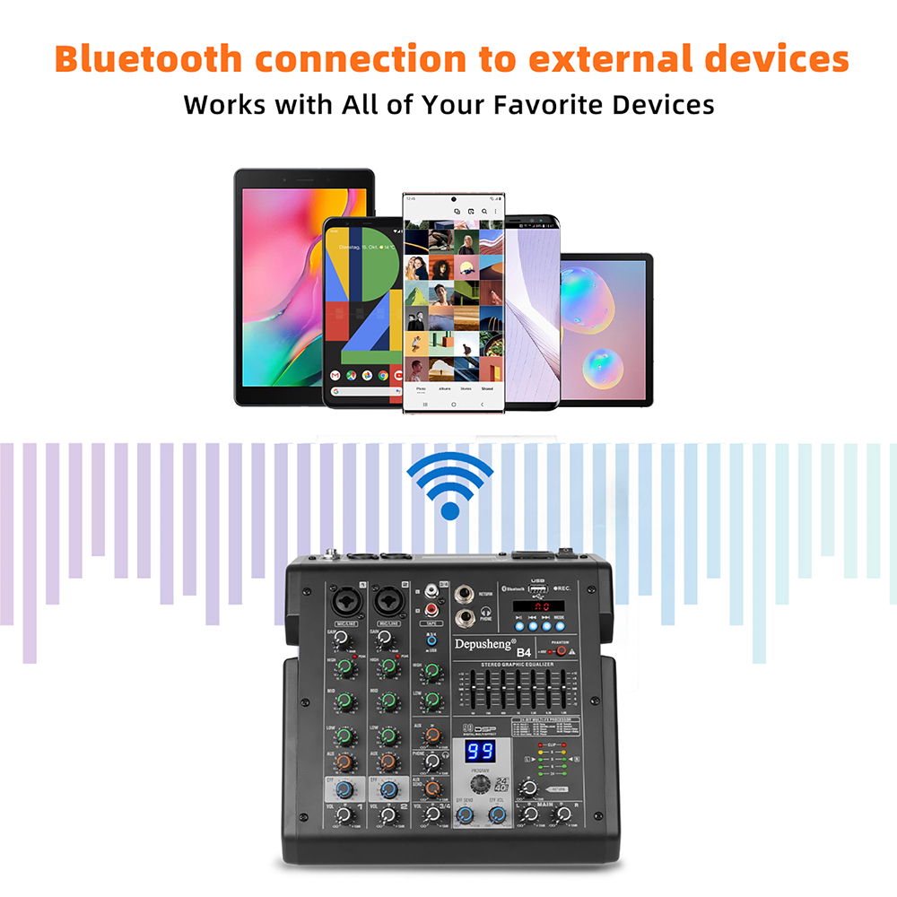 4 ช่อง Audio Mixer อินเทอร์เฟซ - Studio Audio Interface With 48V Phantom บทวิจารณ์และราคา