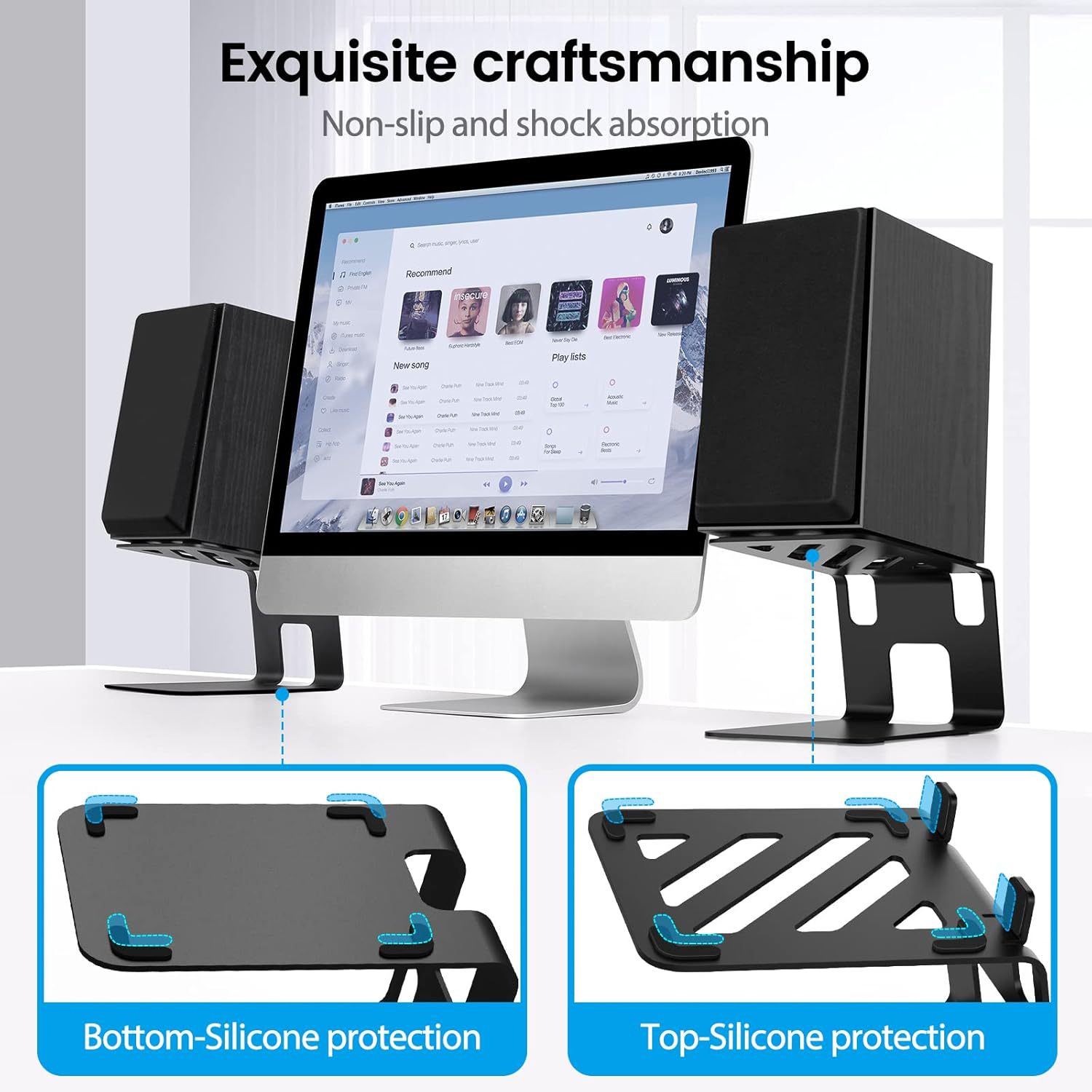 ขาตั้งลำโพงตั้งโต๊ะ 2 ชิ้น สำห - Studio Monitor Speaker Stands Desktop บทวิจารณ์และราคา