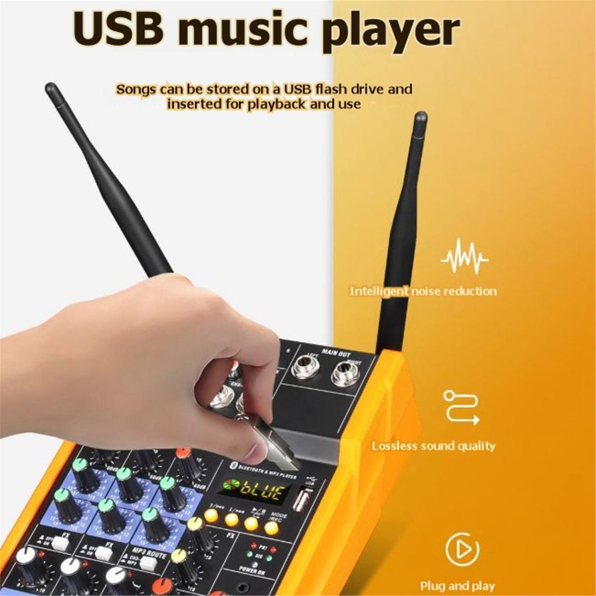 มิกเซอร์เสียง 4 แชนแนลพร้อมชุด - Audio Mixer 4 Channel Usb Bluetooth Pc บทวิจารณ์และราคา
