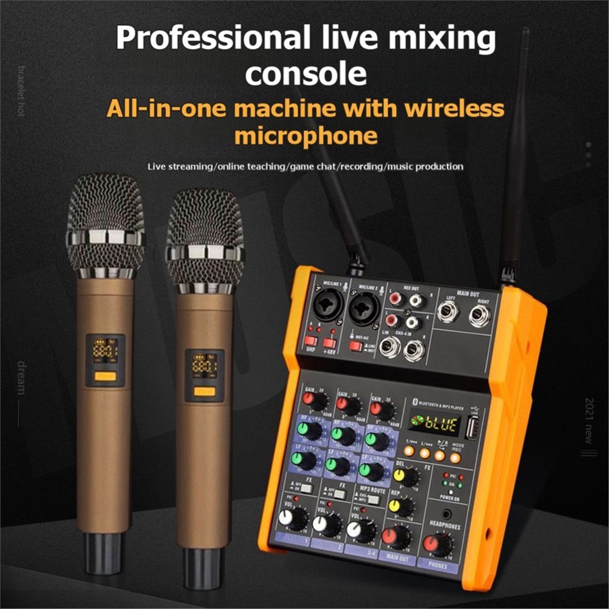 มิกเซอร์เสียง 4 แชนแนลพร้อมชุด - Audio Mixer 4 Channel Usb Bluetooth Pc บทวิจารณ์และราคา