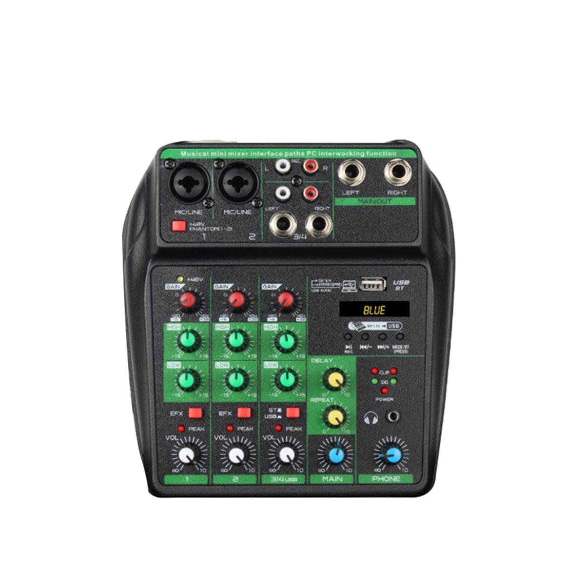 มิกเซอร์เสียงระดับมืออาชีพ 4 ช - Audio Mixer 4 Channel Usb Bluetooth Pc บทวิจารณ์และราคา