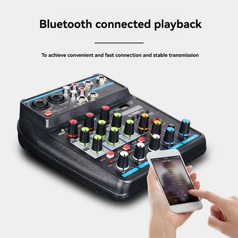 มิกเซอร์เสียง USB ระดับมืออาชี - Audio Mixer 4 Channel Usb Bluetooth Pc บทวิจารณ์และราคา
