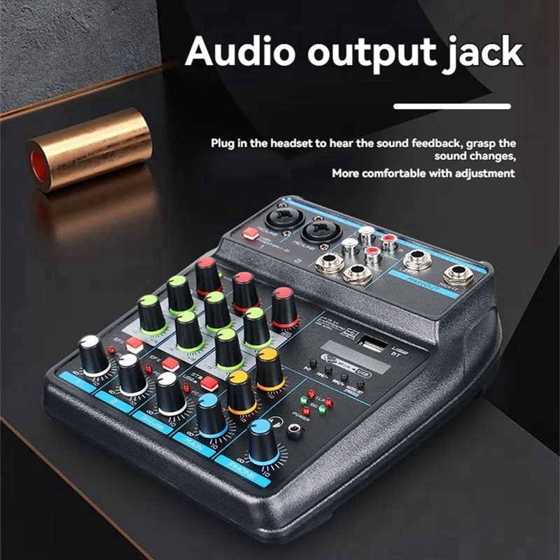 มิกเซอร์เสียง USB ระดับมืออาชี - Audio Mixer 4 Channel Usb Bluetooth Pc บทวิจารณ์และราคา