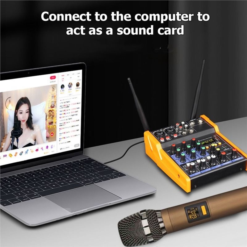 อินเทอร์เฟซเสียงบลูทูธ USB ที่ - Audio Mixer 4 Channel Usb Bluetooth Pc บทวิจารณ์และราคา