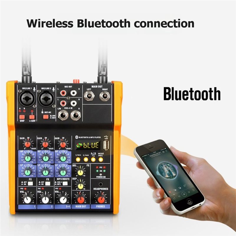 อินเทอร์เฟซเสียงบลูทูธ USB ที่ - Audio Mixer 4 Channel Usb Bluetooth Pc บทวิจารณ์และราคา