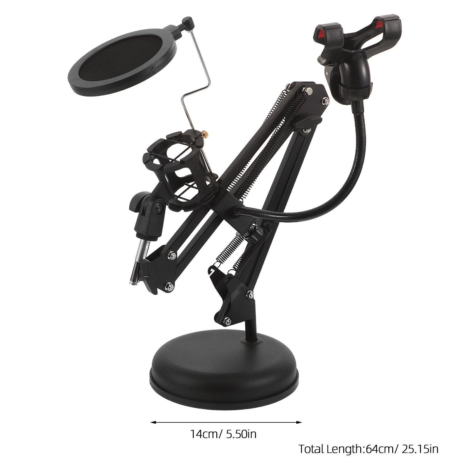 ขาตั้งไมโครโฟนแบบปรับได้สองแขน - Recording Studio Broadcast Boom Arm บทวิจารณ์และราคา