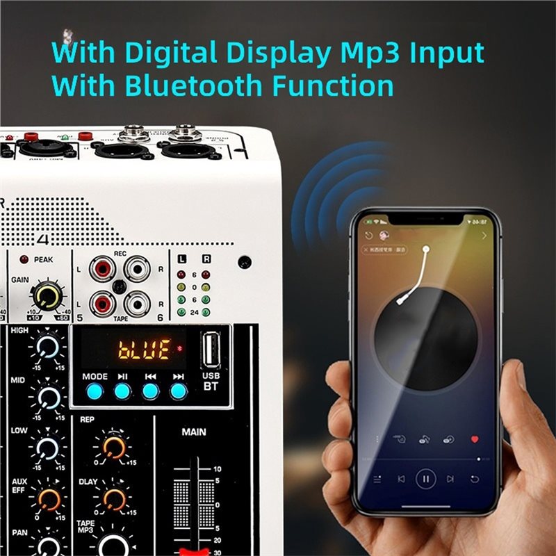 มิกเซอร์เสียง 4 ช่อง ใช้พลังงา - Studio Audio Interface With 48V Phantom บทวิจารณ์และราคา