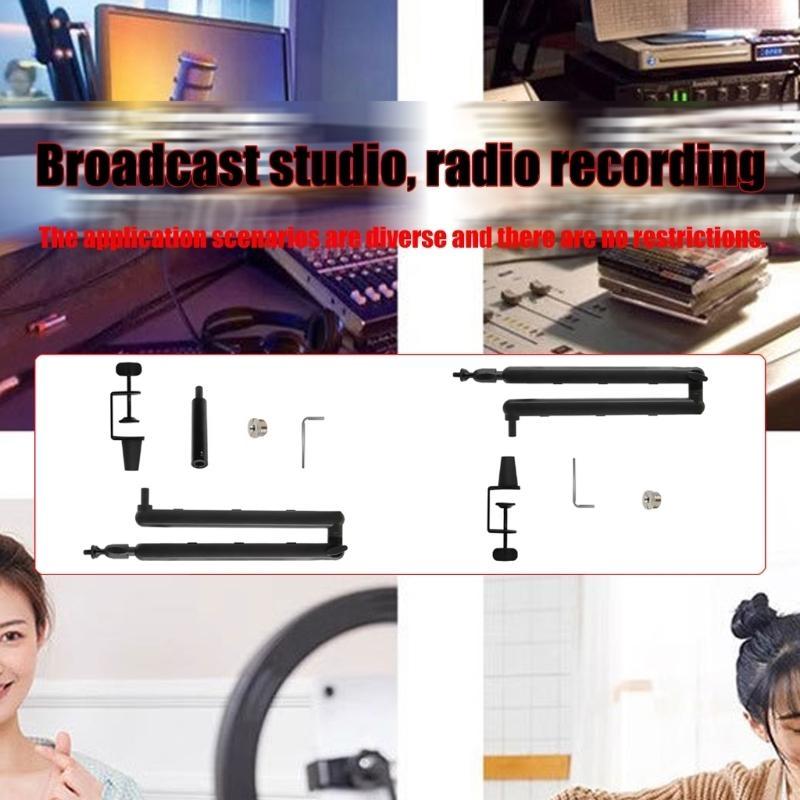 ไมโครโฟนโลหะที่ปรับได้ดีการออก - Recording Studio Broadcast Boom Arm บทวิจารณ์และราคา