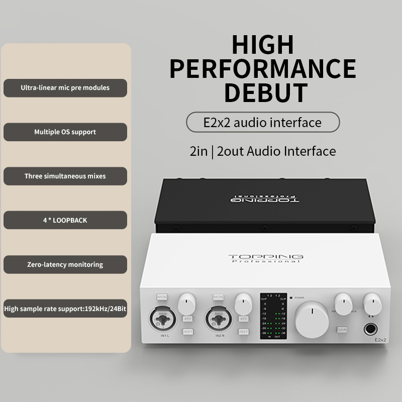 อินเทอร์เฟซเสียงระดับมืออาชีพ  - Usb Audio Interface 2 In 2 Out 24Bit บทวิจารณ์และราคา