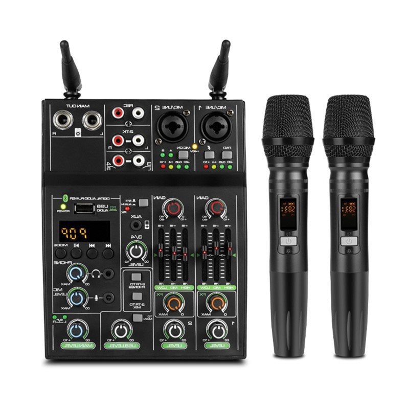 ● มิกเซอร์เสียงแบบไร้สาย 4 ช่อ - Audio Mixer 4 Channel Usb Bluetooth Pc บทวิจารณ์และราคา