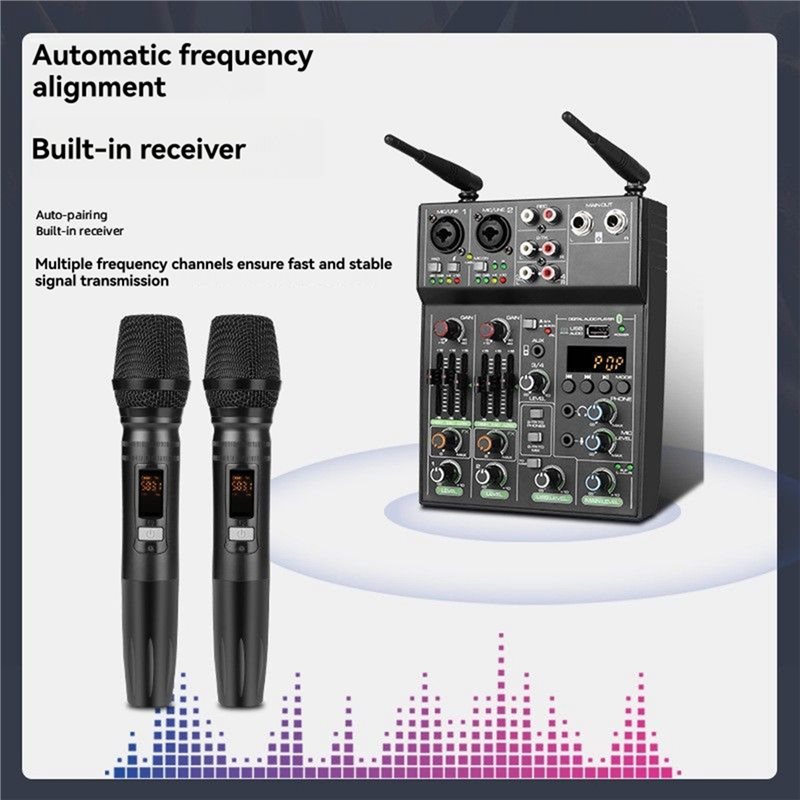 ● มิกเซอร์เสียงแบบไร้สาย 4 ช่อ - Audio Mixer 4 Channel Usb Bluetooth Pc บทวิจารณ์และราคา